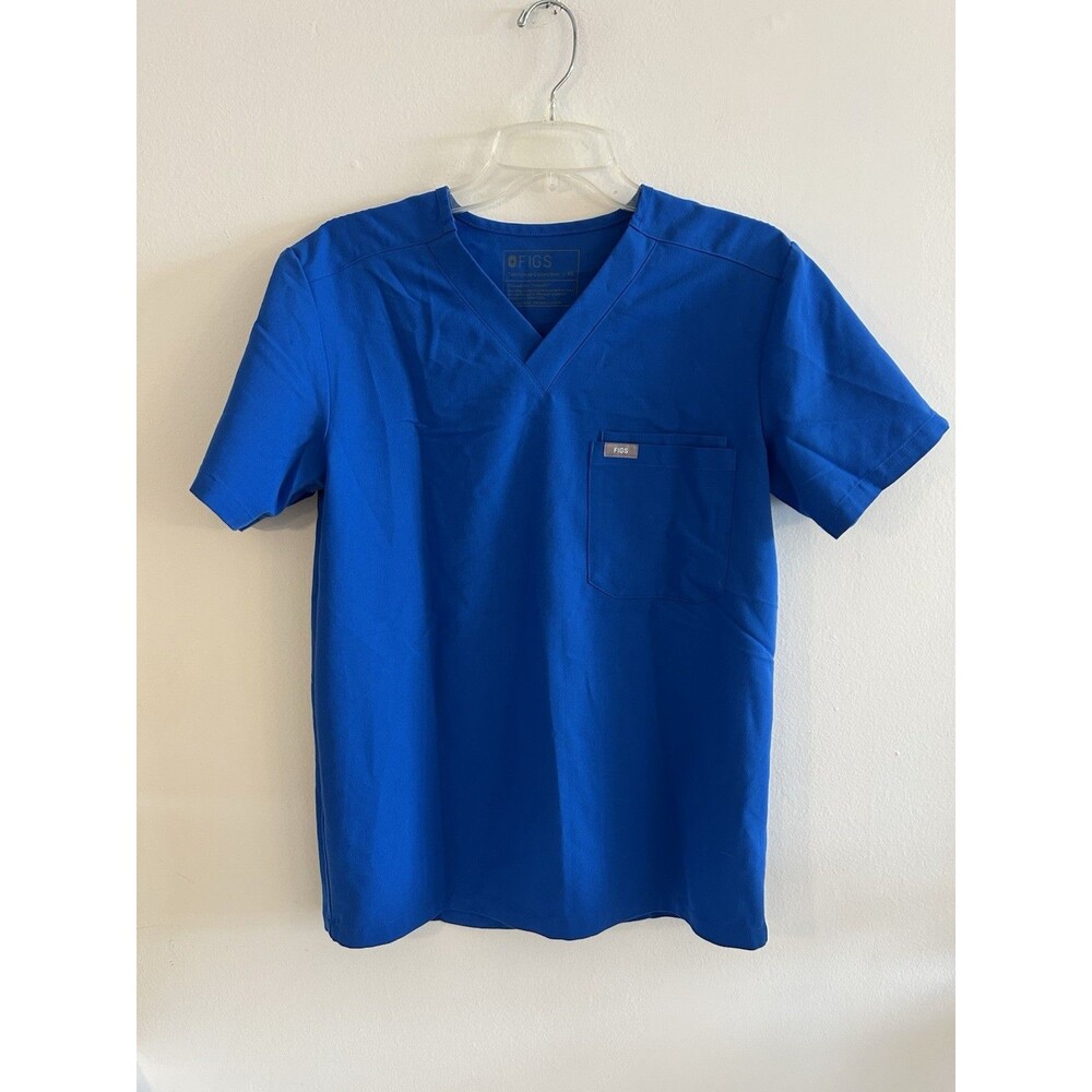 Figs Women’s Size XSmall Catrina One Pocket Blue Scrub Top